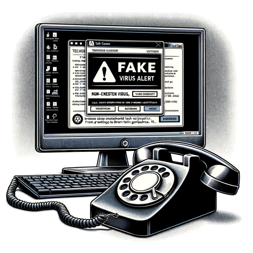 Fake Virus Popup alert via phone